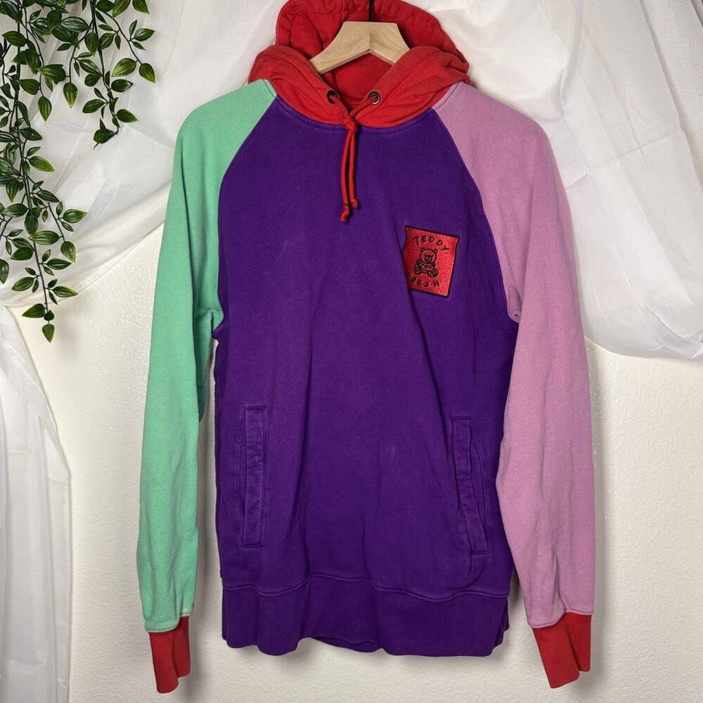 FLAWED Teddy Fresh 100% Cotton Colorblock Hoodie